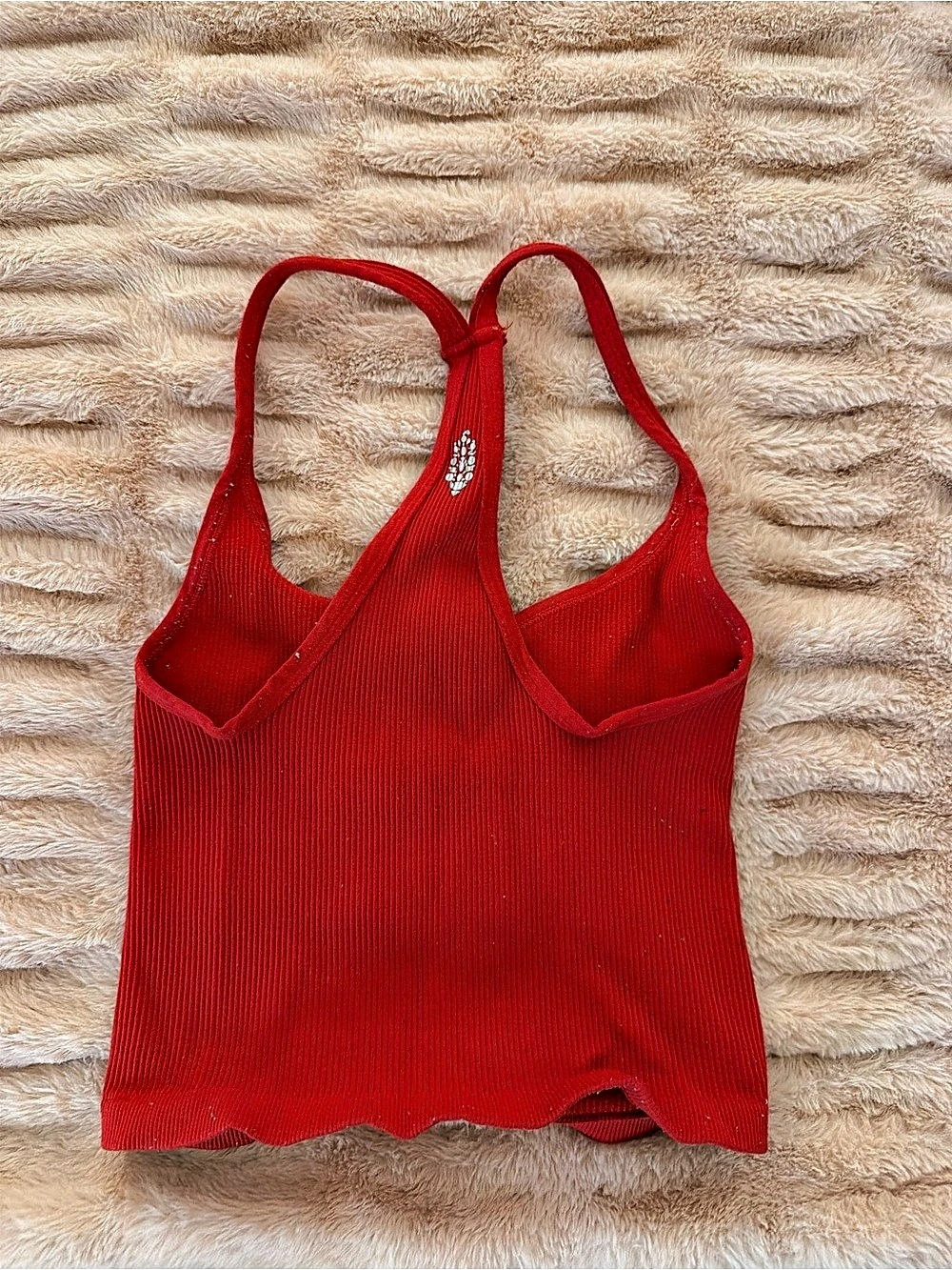 Free People FP Movement Free Throw Crop Tank Red